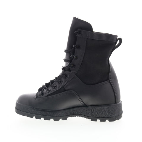 McRae Army Temperate Made In USA 3BTW Mens Black Leather Tactical Boots