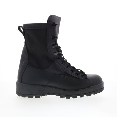 McRae Army Temperate Made In USA 3BTW Mens Black Leather Tactical Boots