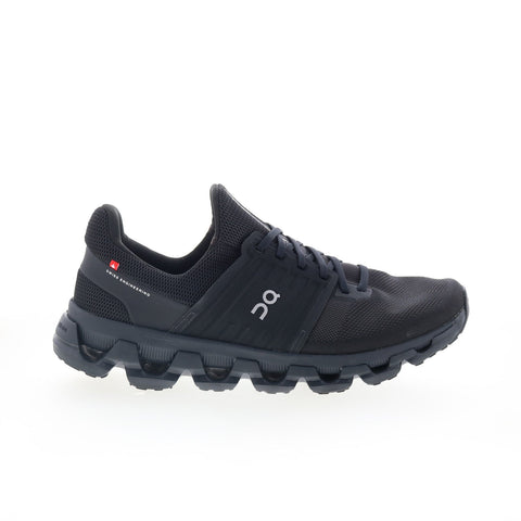 On Cloudswift 3MD10240485 Mens Black Mesh Lace Up Athletic Running Shoes