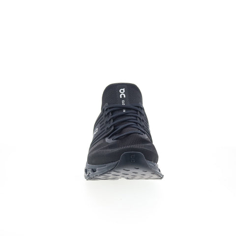 On Cloudswift 3MD10240485 Mens Black Mesh Lace Up Athletic Running Shoes