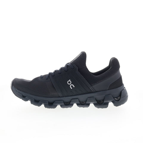 On Cloudswift 3MD10240485 Mens Black Mesh Lace Up Athletic Running Shoes