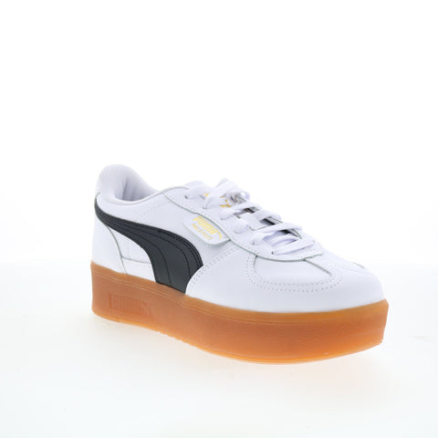 Puma Palermo Elevata Leather 40046102 Womens White Lifestyle Sneakers Shoes