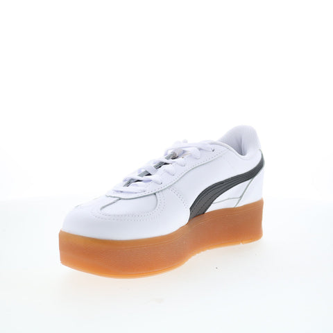 Puma Palermo Elevata Leather 40046102 Womens White Lifestyle Sneakers Shoes