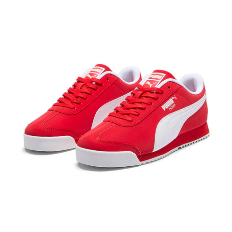 Puma Roma 24 Reversed 40067101 Mens Red Leather Lifestyle Sneakers Shoes