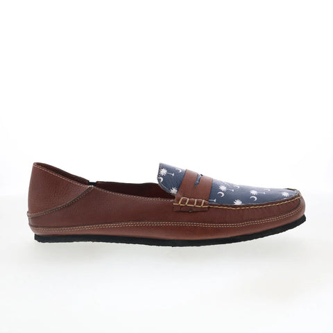 T.B. Phelps 401-CST Mens Brown Leather Loafers & Slip Ons Penny Shoes