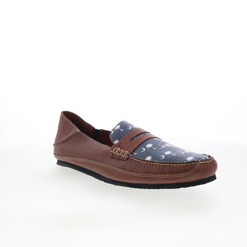 T.B. Phelps 401-CST Mens Brown Leather Loafers & Slip Ons Penny Shoes