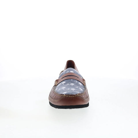 T.B. Phelps 401-CST Mens Brown Leather Loafers & Slip Ons Penny Shoes