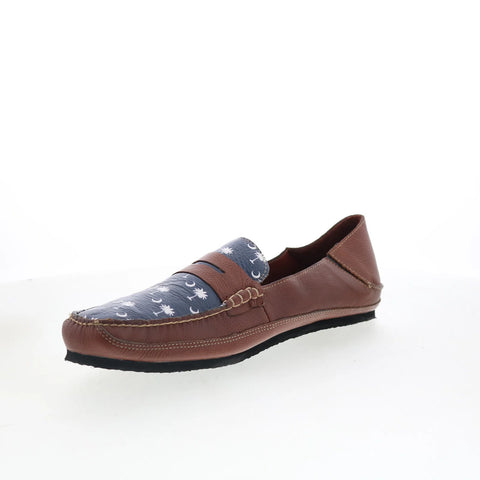 T.B. Phelps 401-CST Mens Brown Leather Loafers & Slip Ons Penny Shoes