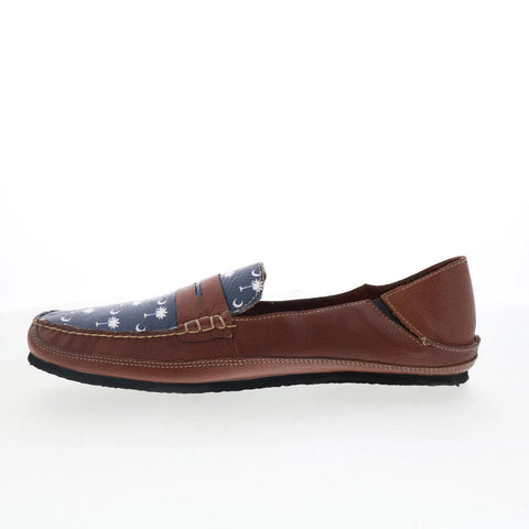 T.B. Phelps 401-CST Mens Brown Leather Loafers & Slip Ons Penny Shoes