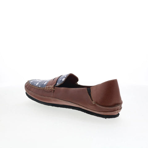 T.B. Phelps 401-CST Mens Brown Leather Loafers & Slip Ons Penny Shoes