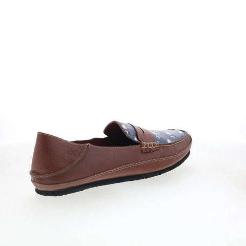 T.B. Phelps 401-CST Mens Brown Leather Loafers & Slip Ons Penny Shoes