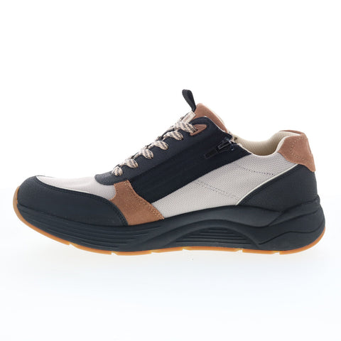 Drew Miller 40115-82 Mens Beige Canvas Lace Up Lifestyle Sneakers Shoes