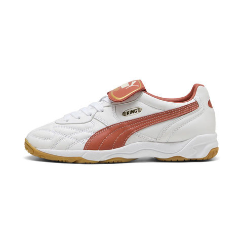 Puma King Indoor 40168320 Mens White Leather Lifestyle Sneakers Shoes
