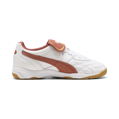 Puma King Indoor 40168320 Mens White Leather Lifestyle Sneakers Shoes