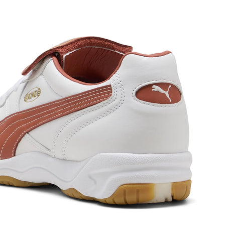 Puma King Indoor 40168320 Mens White Leather Lifestyle Sneakers Shoes