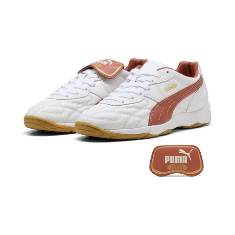 Puma King Indoor 40168320 Mens White Leather Lifestyle Sneakers Shoes