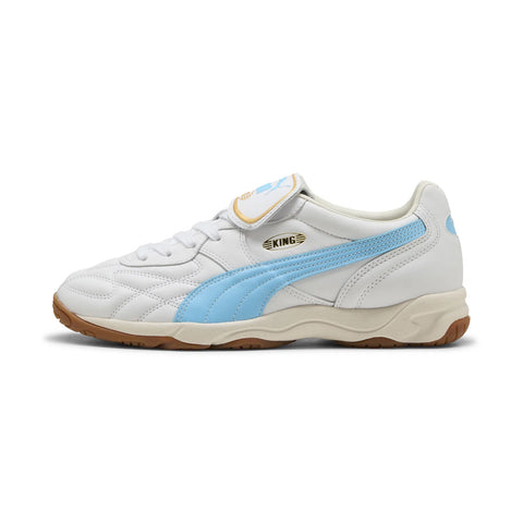 Puma King Indoor 40168321 Mens White Leather Lifestyle Sneakers Shoes