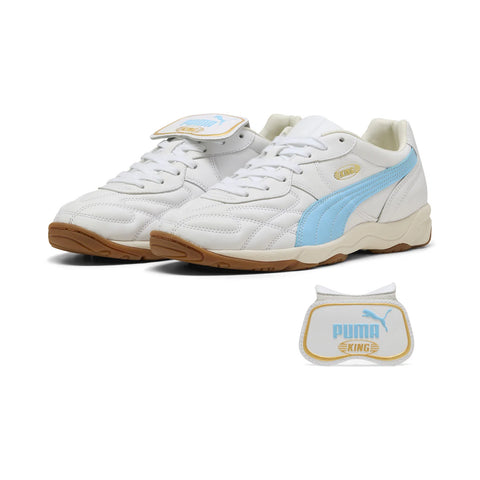Puma King Indoor 40168321 Mens White Leather Lifestyle Sneakers Shoes