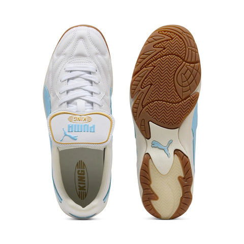 Puma King Indoor 40168321 Mens White Leather Lifestyle Sneakers Shoes