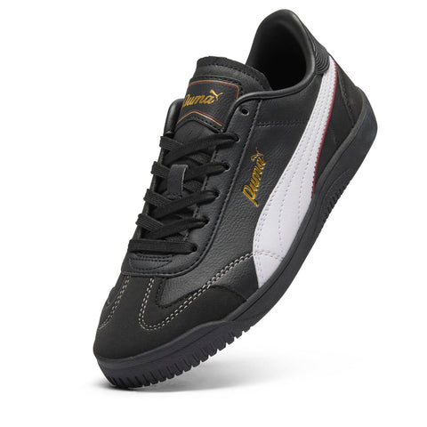 Puma Club 5V5 Script 40170801 Womens Black Leather Lifestyle Sneakers Shoes