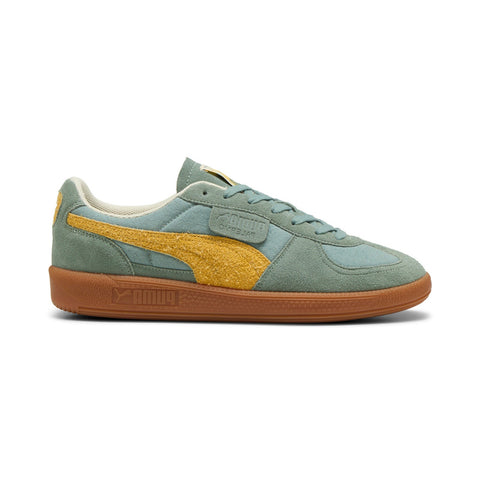 Puma Palermo Weathered 40172201 Mens Green Suede Lifestyle Sneakers Shoes