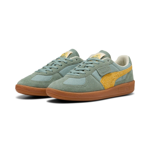 Puma Palermo Weathered 40172201 Mens Green Suede Lifestyle Sneakers Shoes