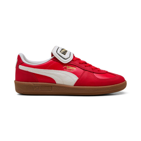 Puma Palermo Premium 40174403 Mens Red Leather Lifestyle Sneakers Shoes