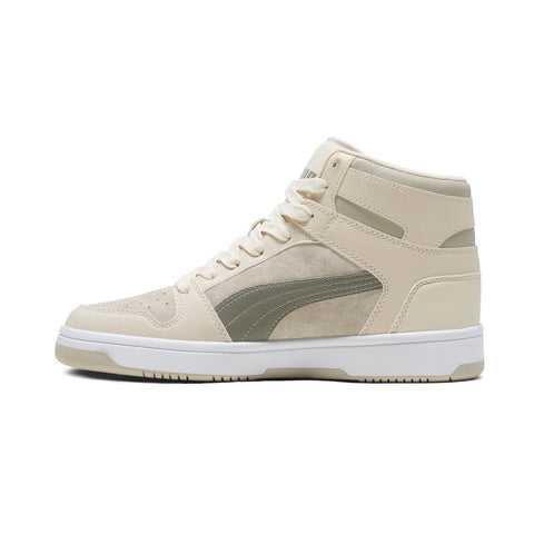 Puma Rebound Layup Washed Suede Mens Beige Lifestyle Sneakers Shoes