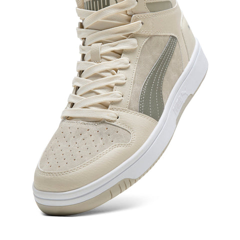Puma Rebound Layup Washed Suede Mens Beige Lifestyle Sneakers Shoes