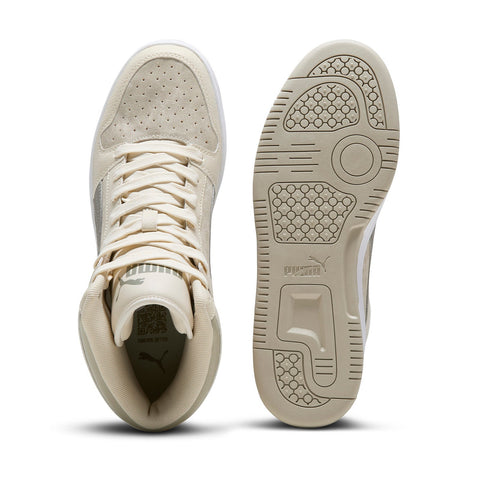 Puma Rebound Layup Washed Suede Mens Beige Lifestyle Sneakers Shoes