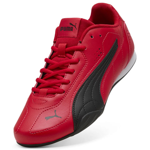 Puma Catch 40267903 Mens Red Leather Lace Up Lifestyle Sneakers Shoes