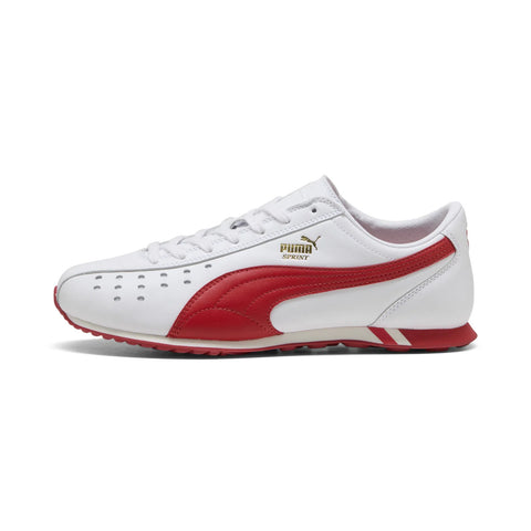 Puma Sprint 40296010 Mens White Mesh Lace Up Lifestyle Sneakers Shoes