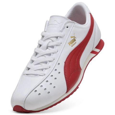 Puma Sprint 40296010 Mens White Mesh Lace Up Lifestyle Sneakers Shoes