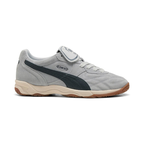Puma King Indoor Suede 40428001 Mens Gray Suede Lifestyle Sneakers Shoes