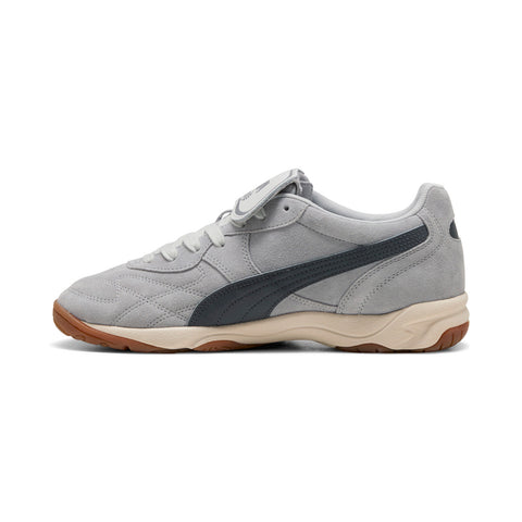 Puma King Indoor Suede 40428001 Mens Gray Suede Lifestyle Sneakers Shoes