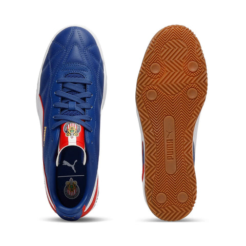 Puma Tifosi Chivas 40500701 Mens Blue Leather Lifestyle Sneakers Shoes