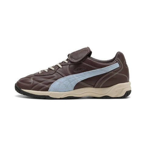 Puma King Indoor Mix 40534302 Mens Brown Leather Lifestyle Sneakers Shoes
