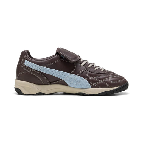 Puma King Indoor Mix 40534302 Mens Brown Leather Lifestyle Sneakers Shoes