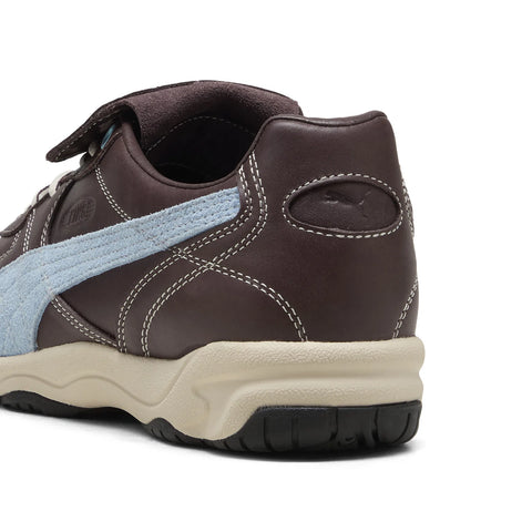 Puma King Indoor Mix 40534302 Mens Brown Leather Lifestyle Sneakers Shoes