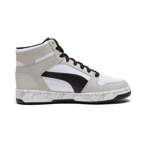 Puma Rebound Layup Atypical Wide Mens White Wide Lifestyle Sneakers Shoes