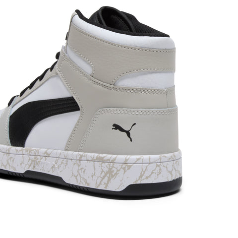 Puma Rebound Layup Atypical Wide Mens White Wide Lifestyle Sneakers Shoes