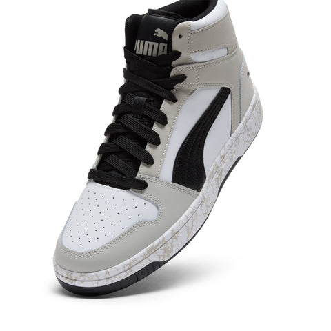 Puma Rebound Layup Atypical Wide Mens White Wide Lifestyle Sneakers Shoes
