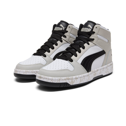 Puma Rebound Layup Atypical Wide Mens White Wide Lifestyle Sneakers Shoes
