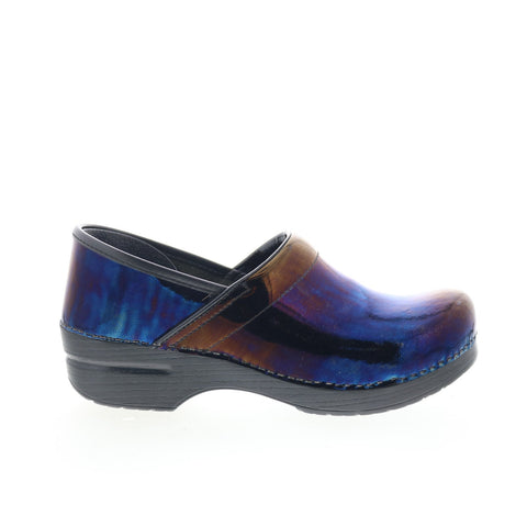 Dansko Professional 406-110202 Womens Blue Slip On Clogs Flats Shoes