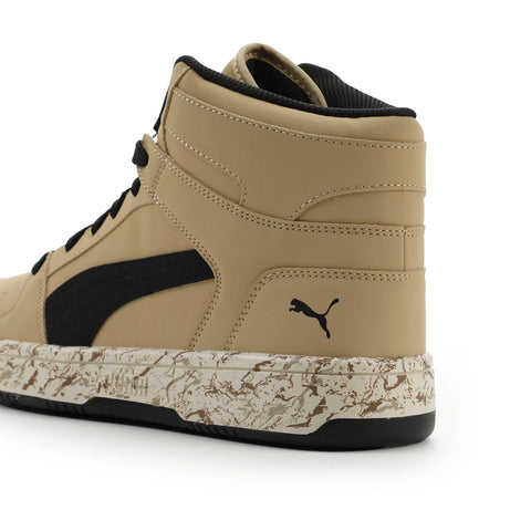 Puma Rebound Layup NBK Marble 2 Mens Brown Lifestyle Sneakers Shoes