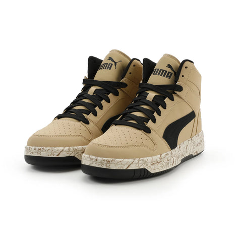 Puma Rebound Layup NBK Marble 2 Mens Brown Lifestyle Sneakers Shoes
