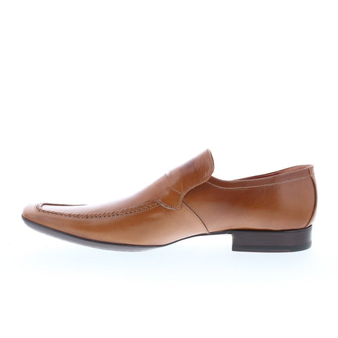 Giano Gia3 4076 Mens Brown Leather Slip On Loafers & Slip Ons Casual Shoes