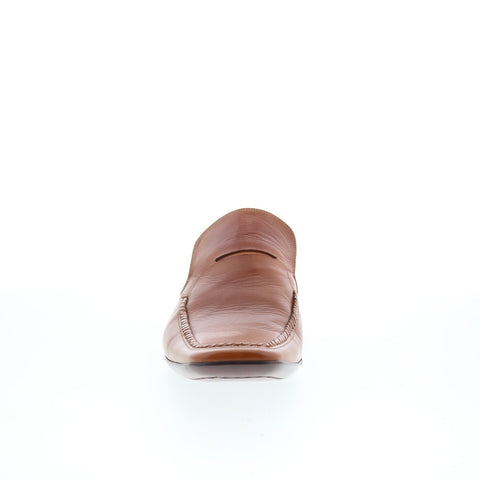 Giano Gia4 4076 Mens Brown Leather Slip On Loafers & Slip Ons Casual Shoes