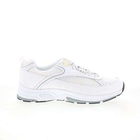 Drew Aaron 40893-02 Mens White Narrow Leather Athletic Walking Shoes
