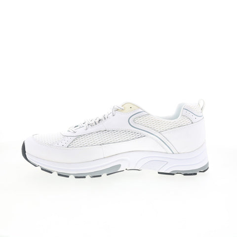 Drew Aaron 40893-02 Mens White Narrow Leather Athletic Walking Shoes
